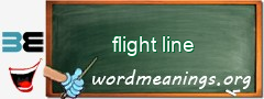 WordMeaning blackboard for flight line